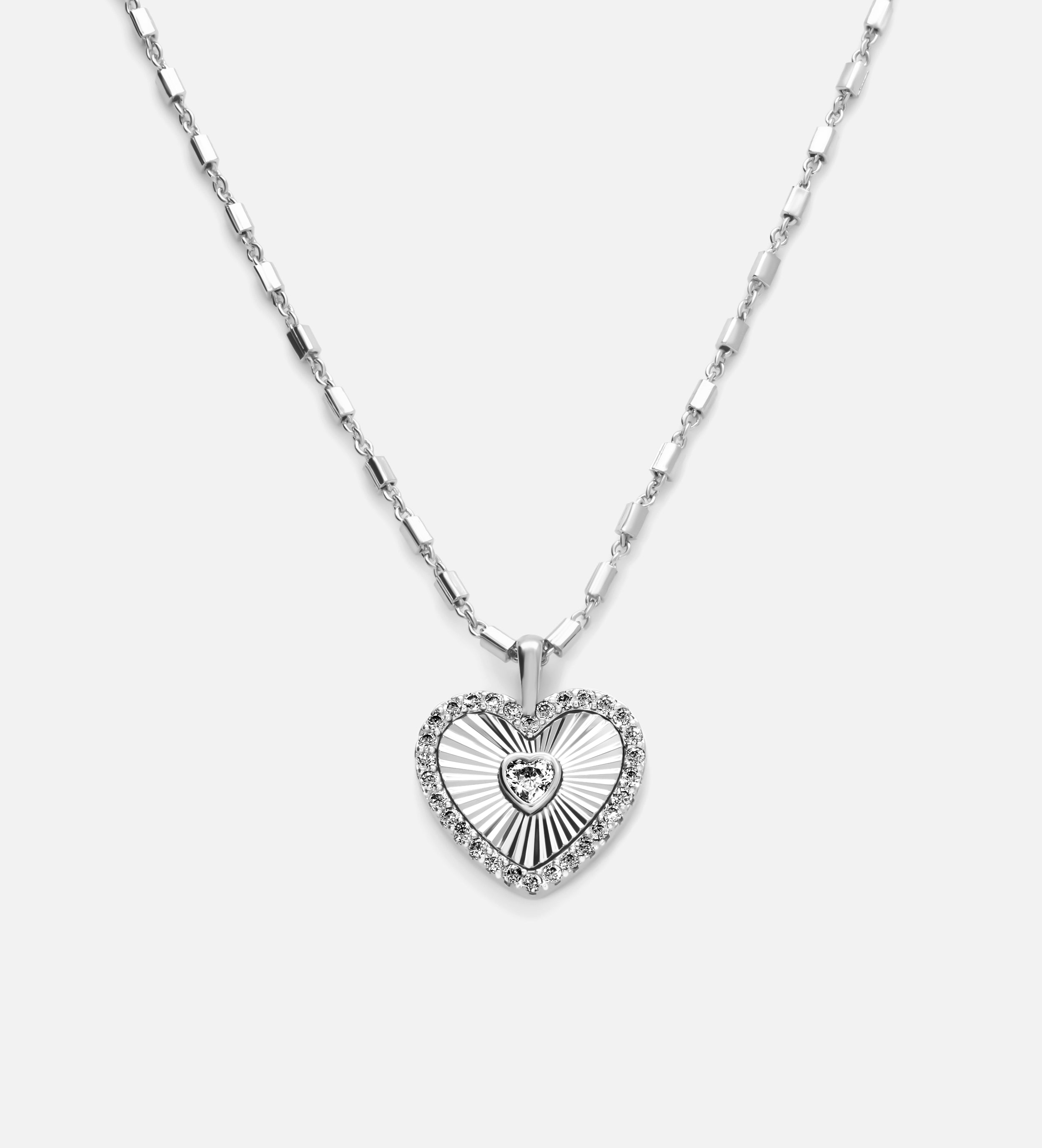Radiant Heart Pendant With High Quality Simulated Diamonds - Ash & Harry