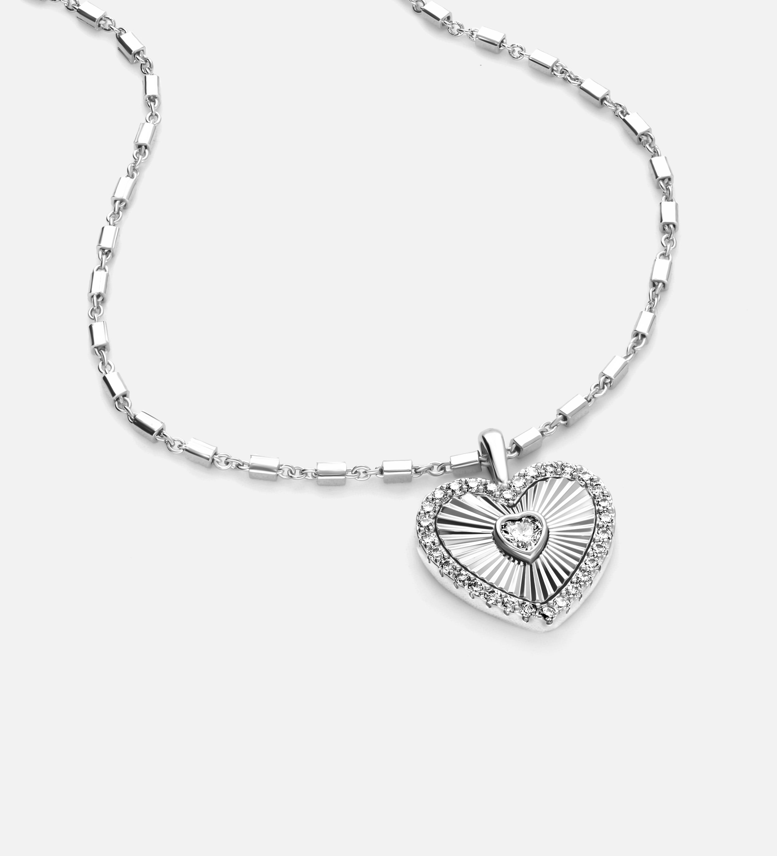 Radiant Heart Pendant With High Quality Simulated Diamonds - Ash & Harry