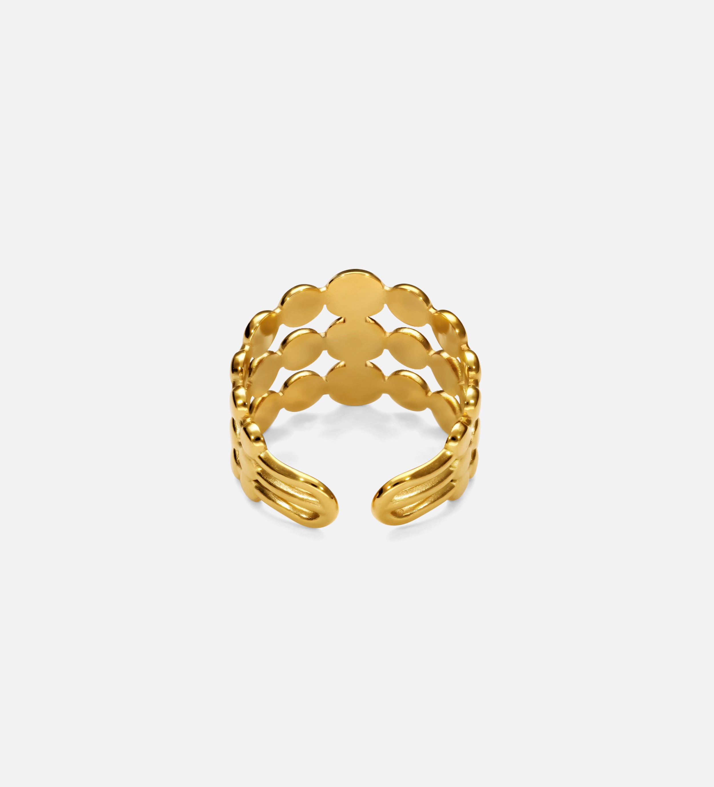 Radiant Triple Band Malachite Ring
