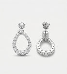 Regalia Teardrop Earrings in 925 Silver with High Quality Simulated Diamonds - Ash & Harry