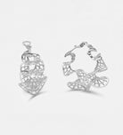 Ripple Aura Hoops in Silver - Ash & Harry