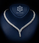 Roya White Luxury Bridal Full Set with High - Quality Simulated Diamonds in Rhodium Plated Finish - Ash & Harry