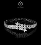 Roya White Luxury Bridal Full Set with High - Quality Simulated Diamonds in Rhodium Plated Finish - Ash & Harry