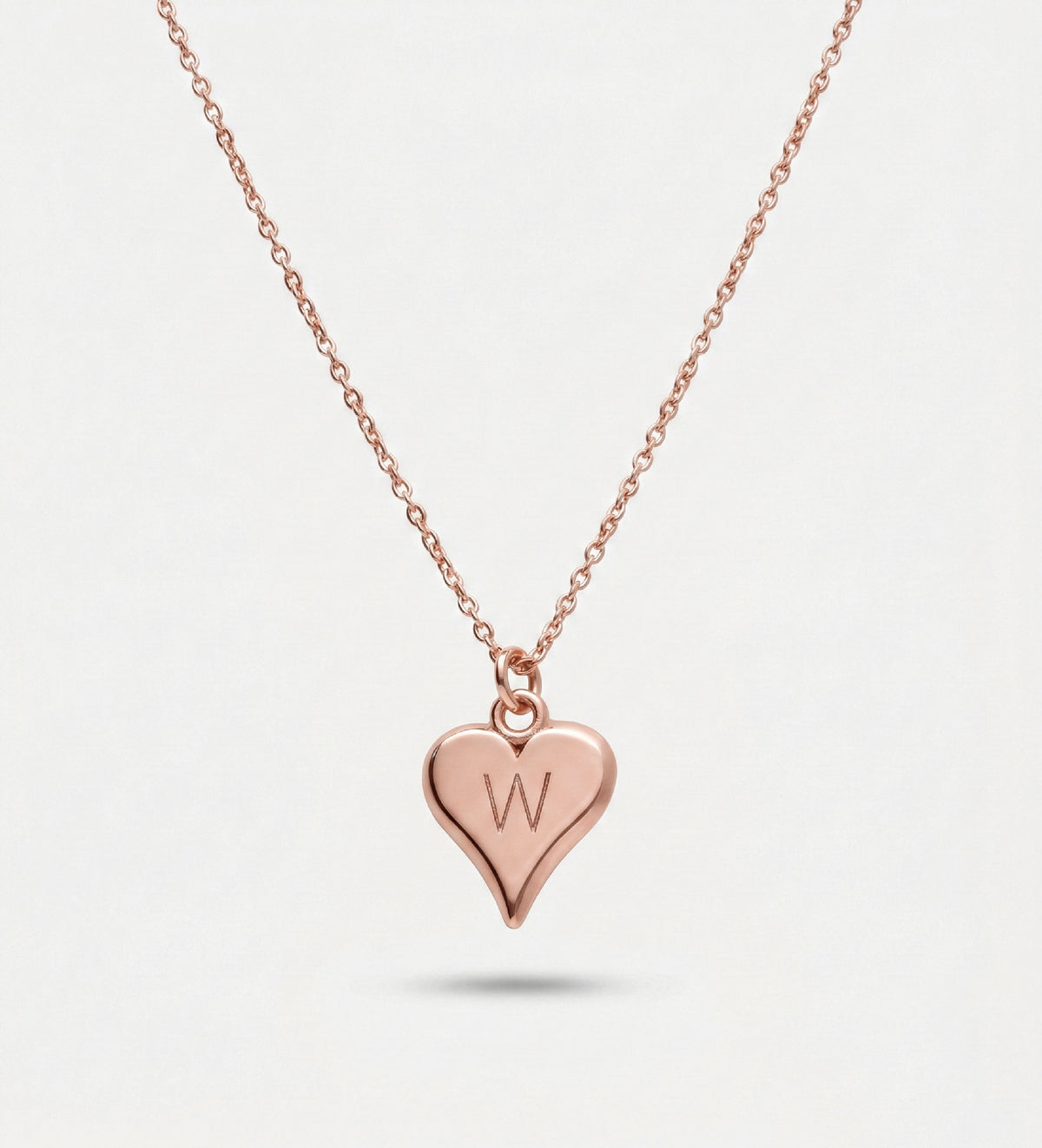 Royal Card Initial Necklace - in 18K Rose Gold Plating on 925 Silver - Ash & Harry