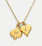 Royal Card Initial Necklace in 18K Gold Plating on 925 Silver - Ash & Harry