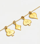 Royal Card Initial Necklace in 18K Gold Plating on 925 Silver - Ash & Harry