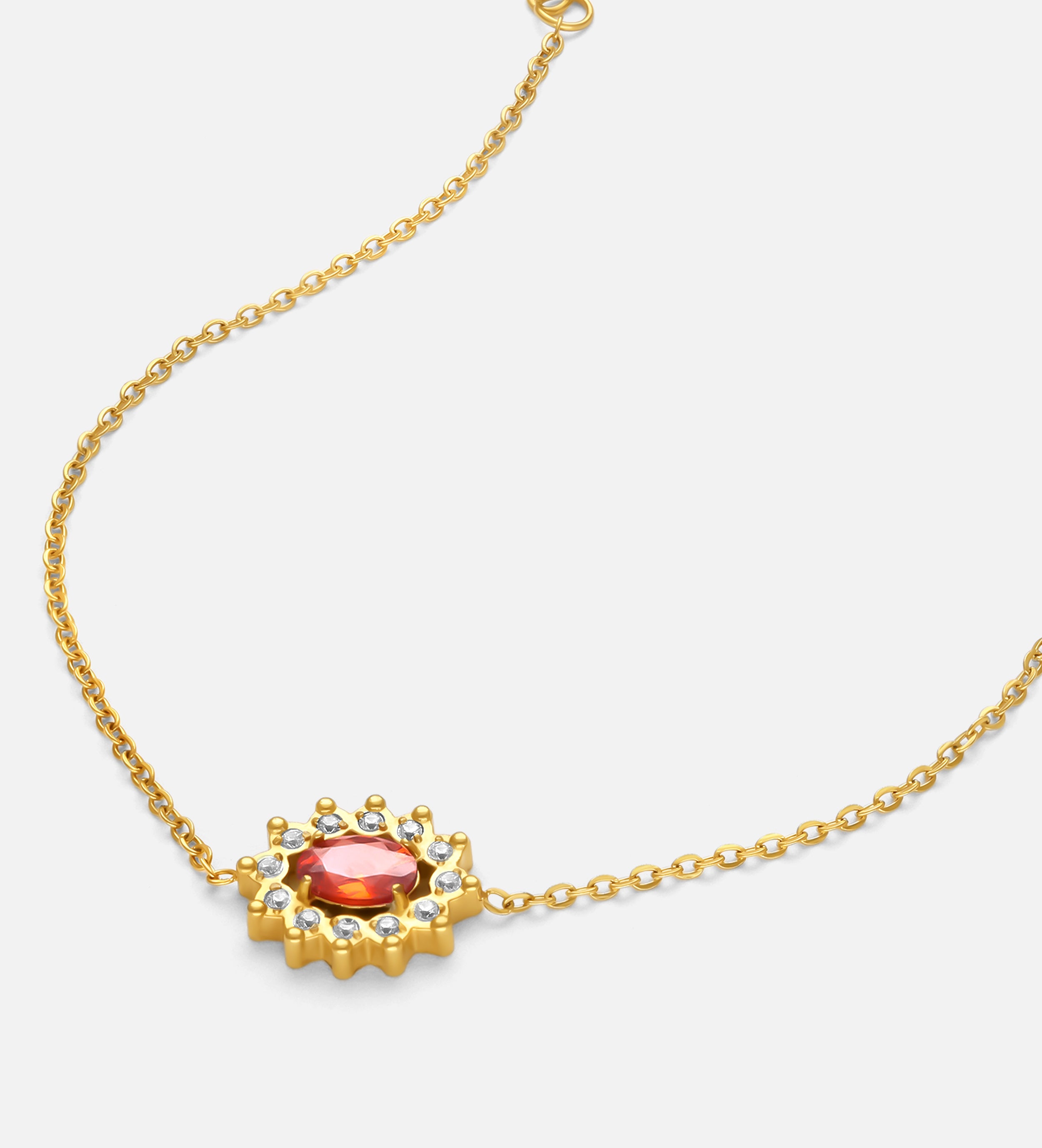 Ruby Sunburst Bracelet