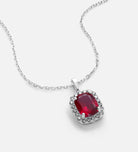Scarlet Ruby Cushion Full Set in Silver - 2 Items - Ash & Harry