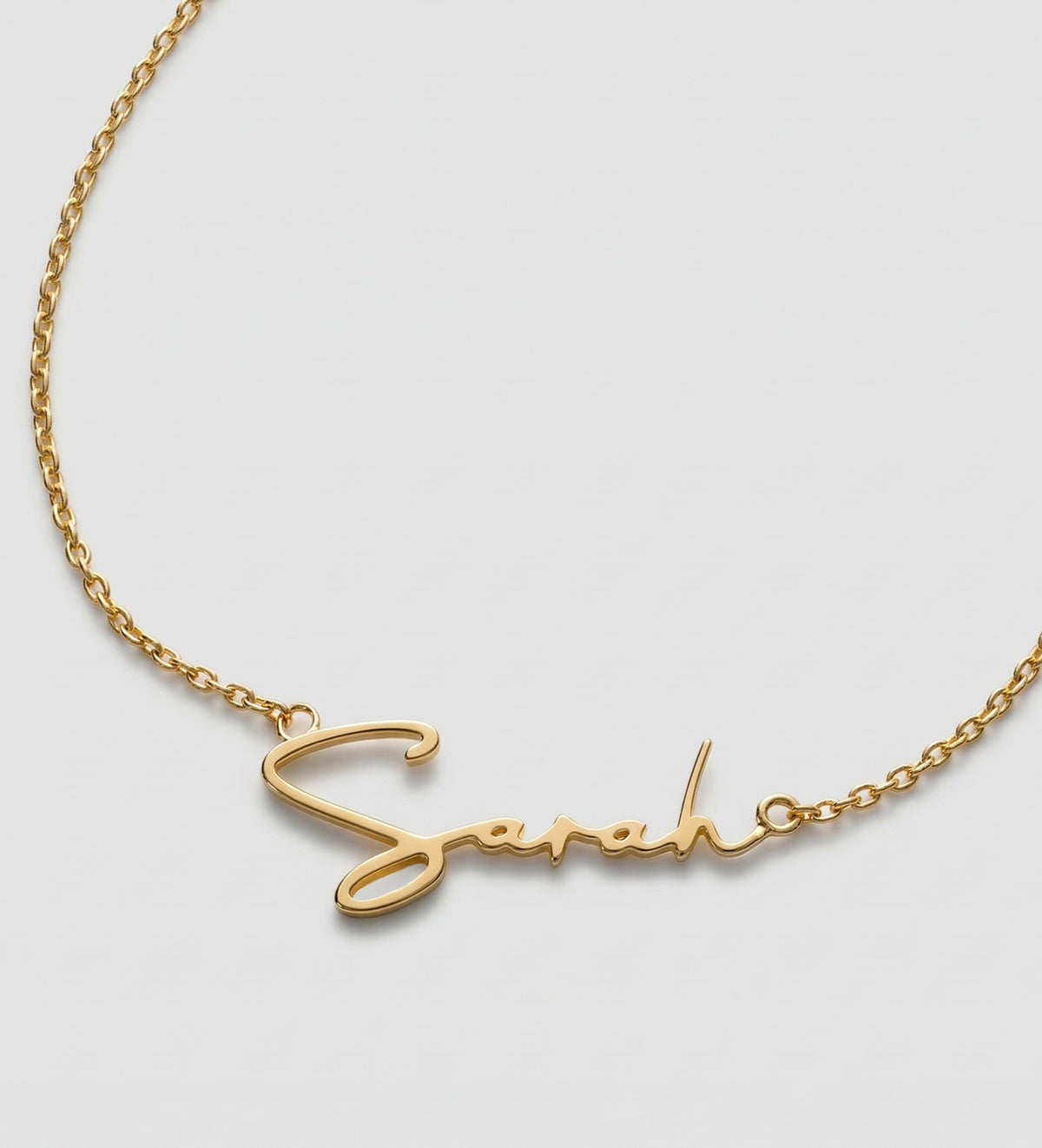 Signature Script Name Necklace in 18K Gold Plating on 925 Silver - Ash & Harry