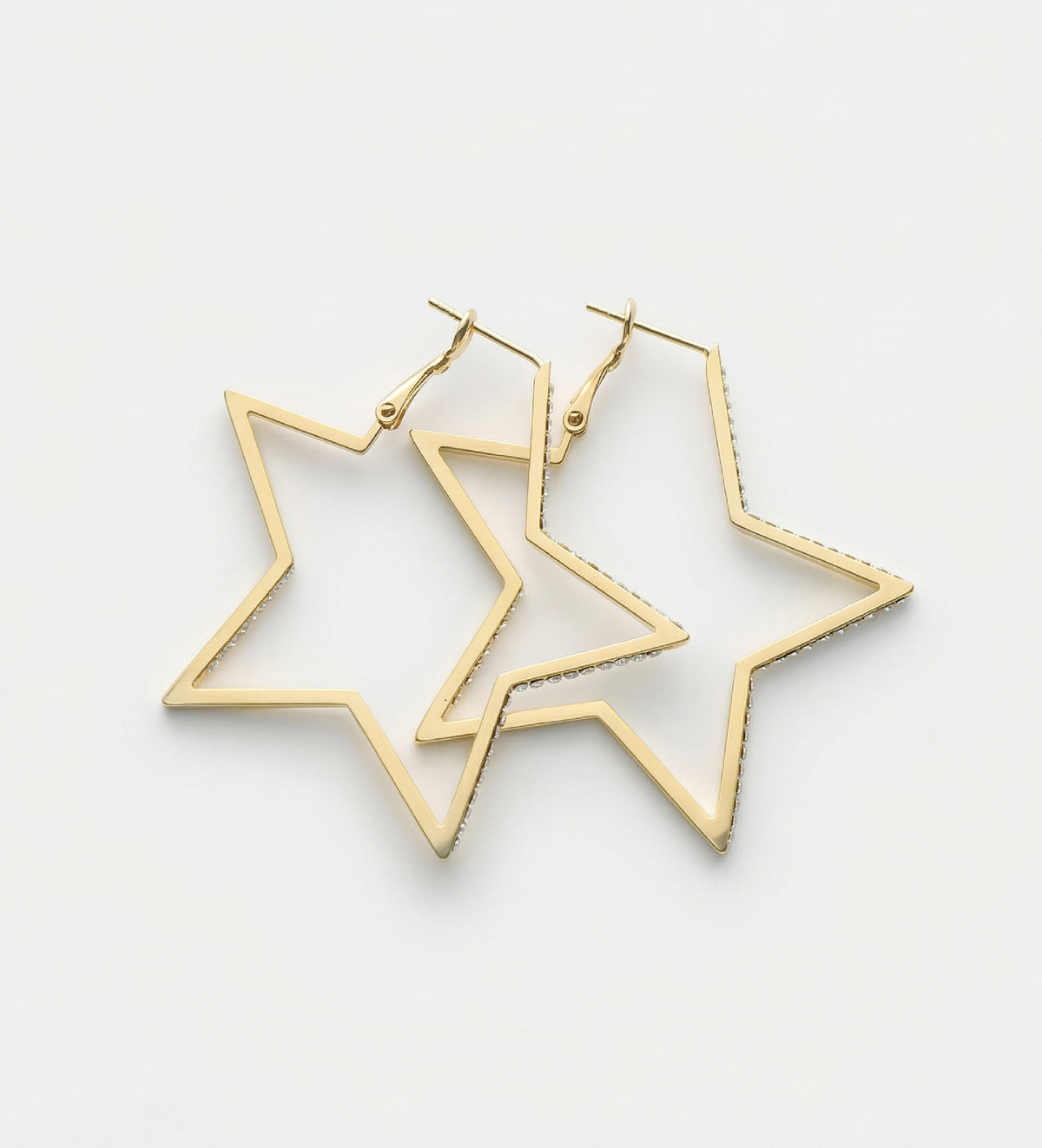 Star Studded Hoop Earrings With High Quality Simulated Diamonds - Ash & Harry
