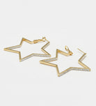Star Studded Hoop Earrings With High Quality Simulated Diamonds - Ash & Harry