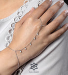 Stardrop Cascade Hand Chain in Silver With High Quality Simulated Diamonds - Ash & Harry