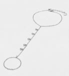 Stardrop Cascade Hand Chain in Silver With High Quality Simulated Diamonds - Ash & Harry