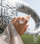 Trio Pearl Bloom Ring With Fresh Water Pearls and High Quality Simulated Diamonds in 925 Silver - Ash & Harry