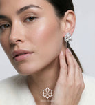 Trio Pearl Bloom Studs With Fresh Water Pearls and High Quality Simulated Diamonds in 925 Silver - Ash & Harry