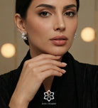 Trio Pearl Bloom Studs With Fresh Water Pearls and High Quality Simulated Diamonds in 925 Silver - Ash & Harry