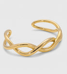 Twisted Helix Gold Cuff - Ash & Harry