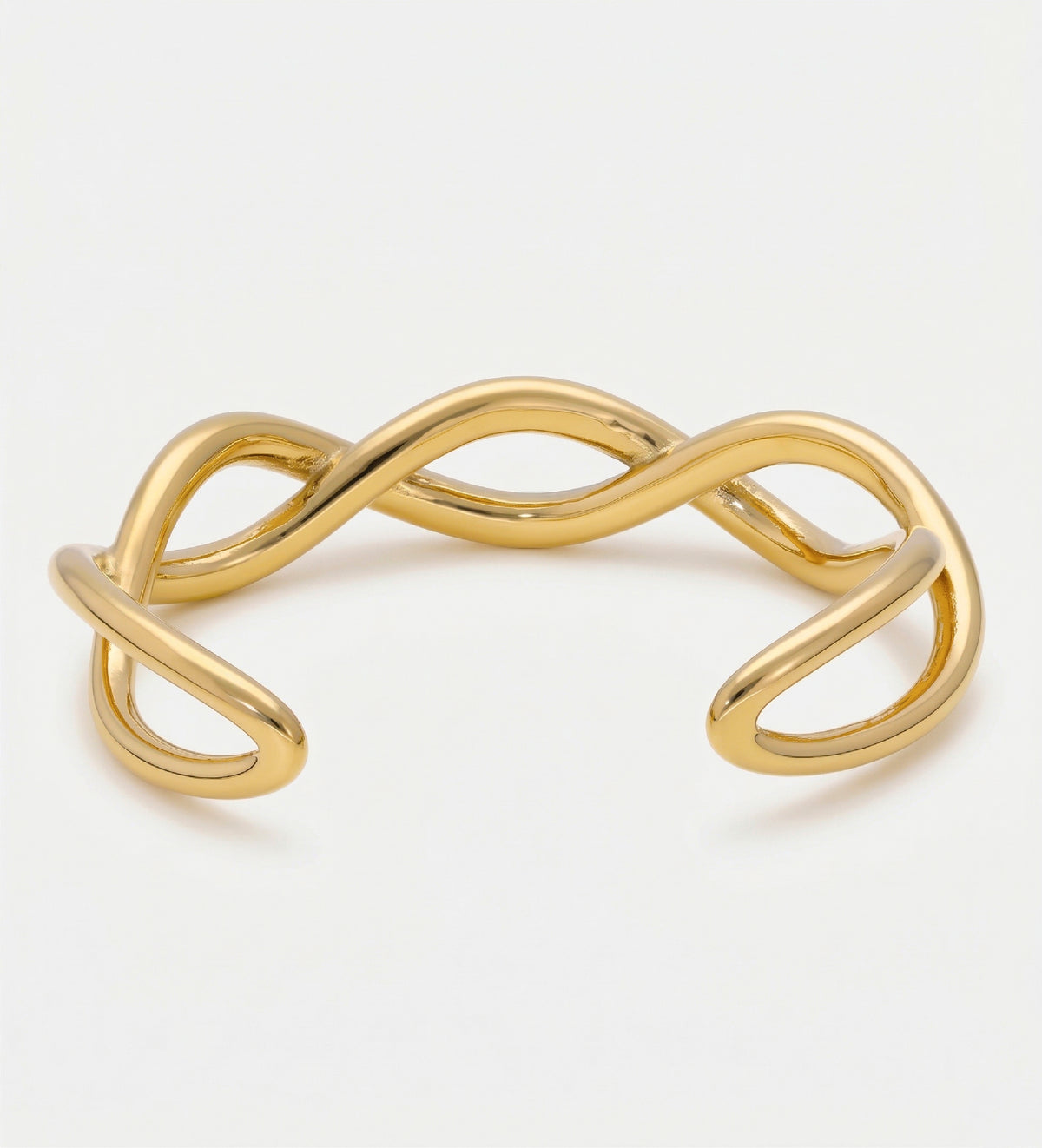 Twisted Helix Gold Cuff - Ash & Harry