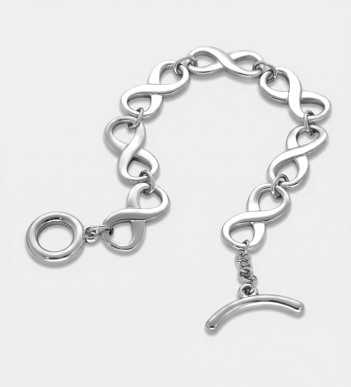 Twistfinity Toggle Bracelet in Silver - Ash & Harry
