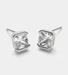 Urban Square Studs With High Quality Simulated Diamonds - Ash & Harry