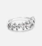 Verona Marquise Ring in 925 Silver with High - Quality White Simulated Diamonds - Ash & Harry