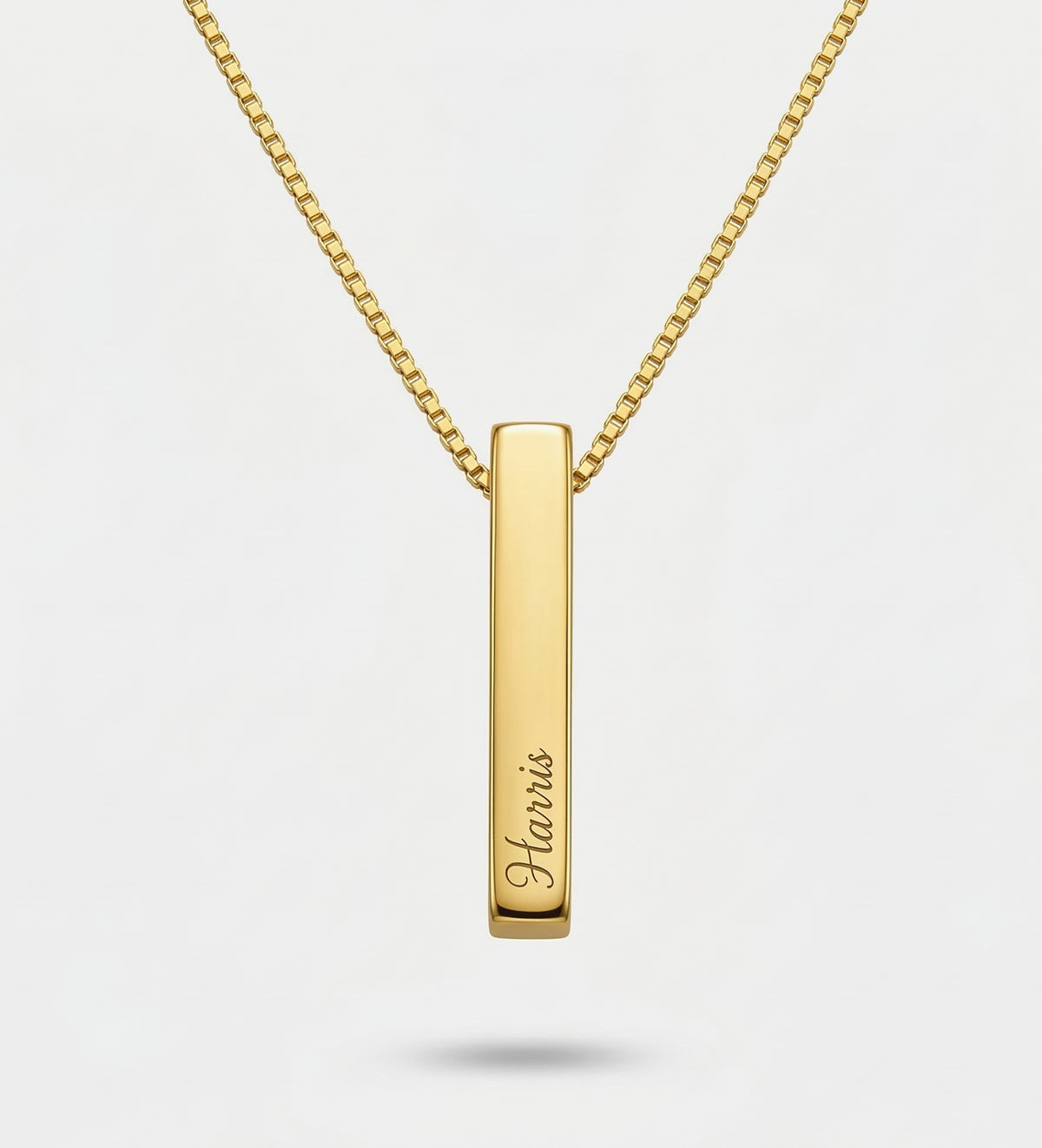 Vertical Bar Necklace in 18K Gold Plating on 925 Silver - Ash & Harry