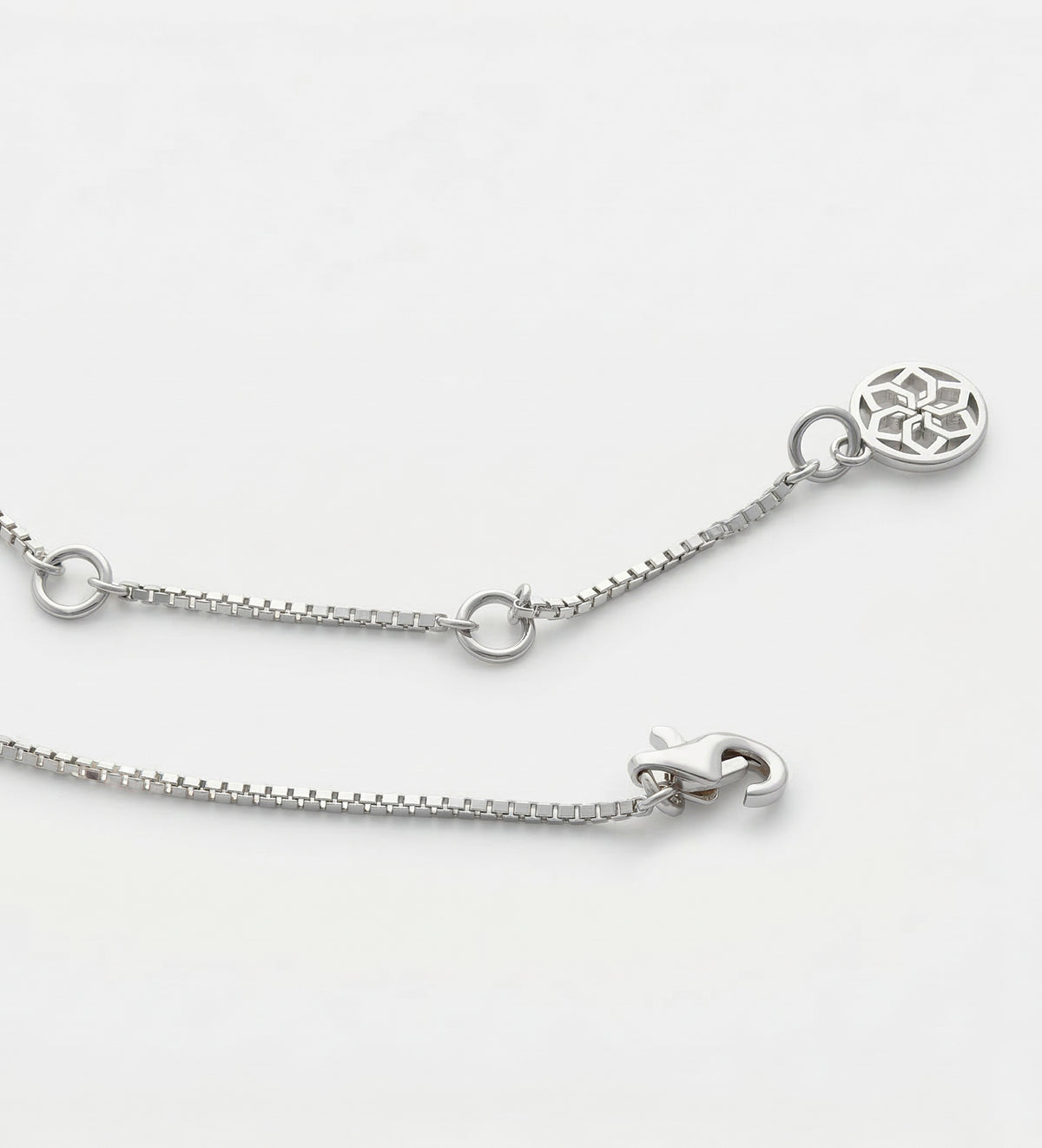 Vertical Bar Necklace in Rhodium Plating on 925 Silver - Ash & Harry