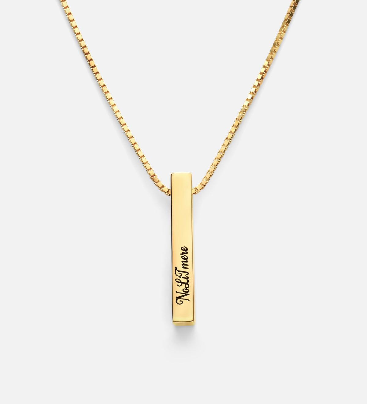Vertical Bar Necklace With Lab Diamond in 18K Gold Plating on 925 Silver - Ash & Harry