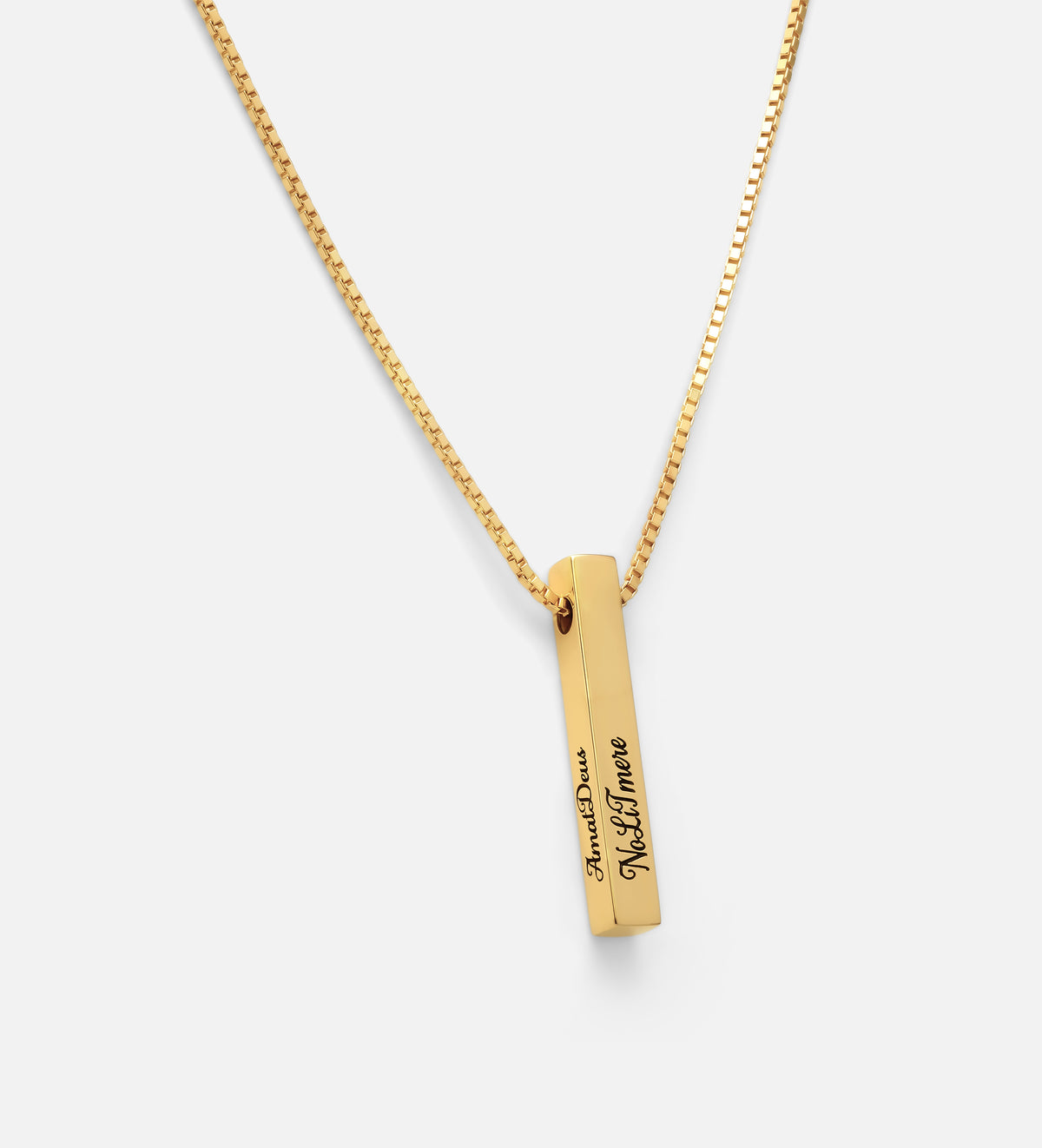 Vertical Bar Necklace With Lab Diamond in 18K Gold Plating on 925 Silver - Ash & Harry