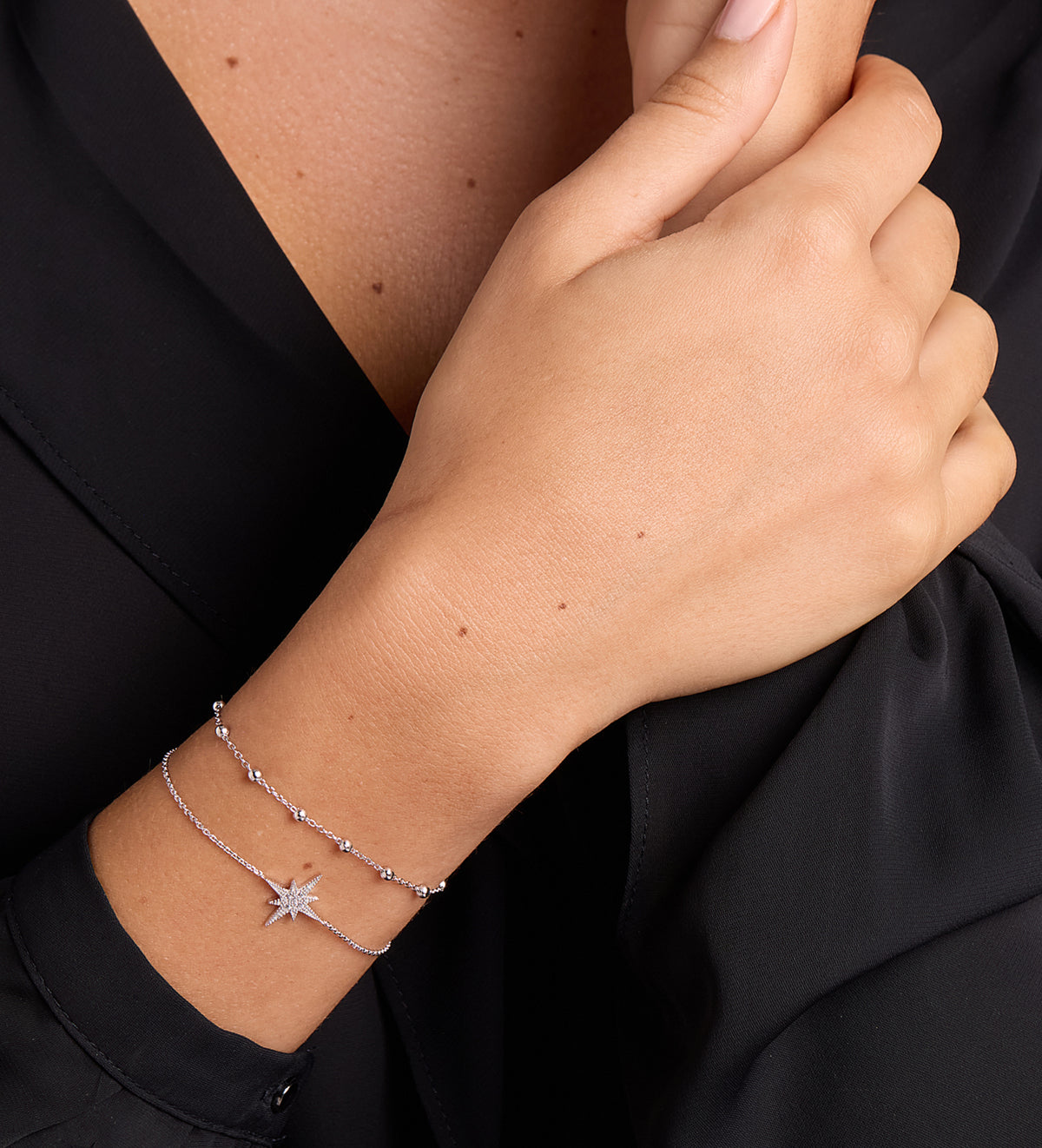 Starburst Bracelet in Rhodium Plating on 925 Silver - Ash & Harry