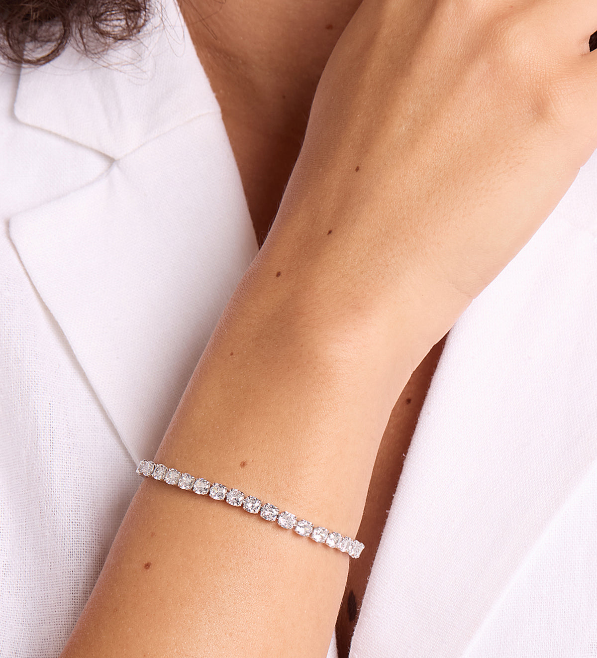 Tennis Bracelet in Rhodium Plating on 925 Silver - Ash & Harry