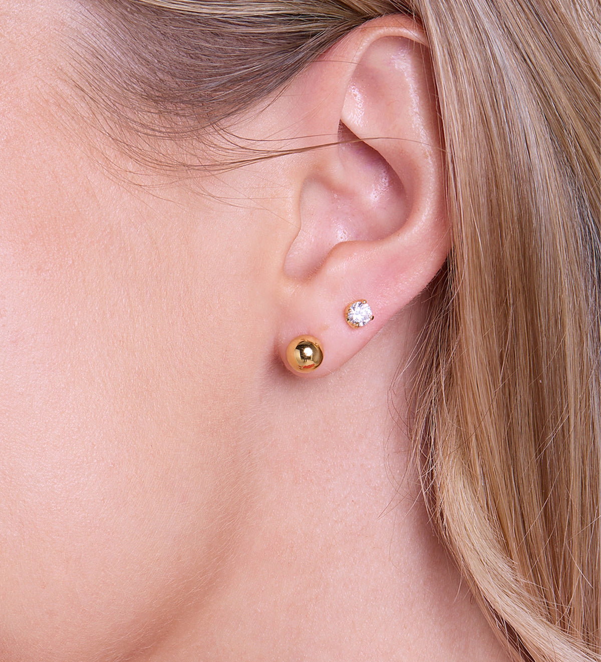 Stella Studs in 18k Gold Plating on 925 Silver - Ash & Harry