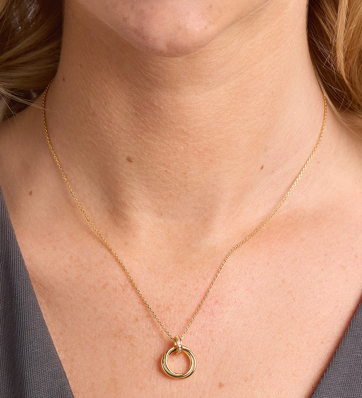 Triple Ring Necklace in 18k Gold Plating on 925 Silver - Ash & Harry