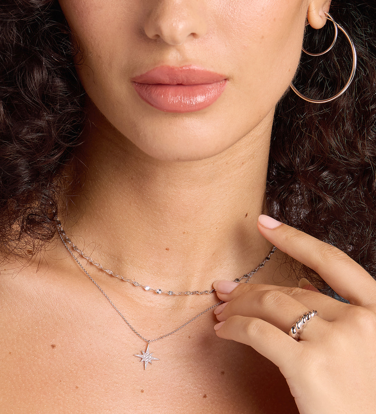 Twist Chain Necklace in Rhodium Plating on 925 Silver - Ash & Harry