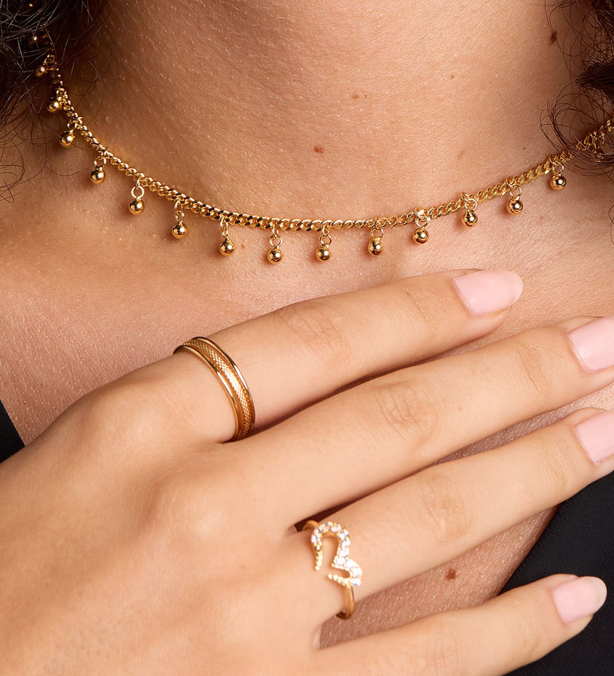 Textured Triple Stacking Ring in 18k Gold Plating on 925 Silver - Ash & Harry
