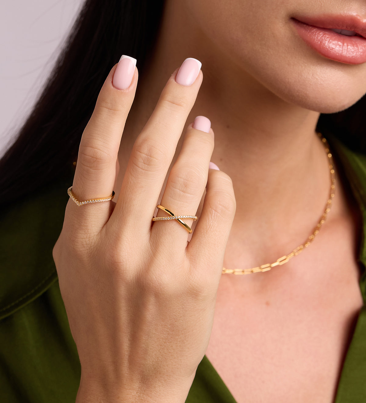 X Ring in 18k Gold Plating on 925 Silver - Ash & Harry