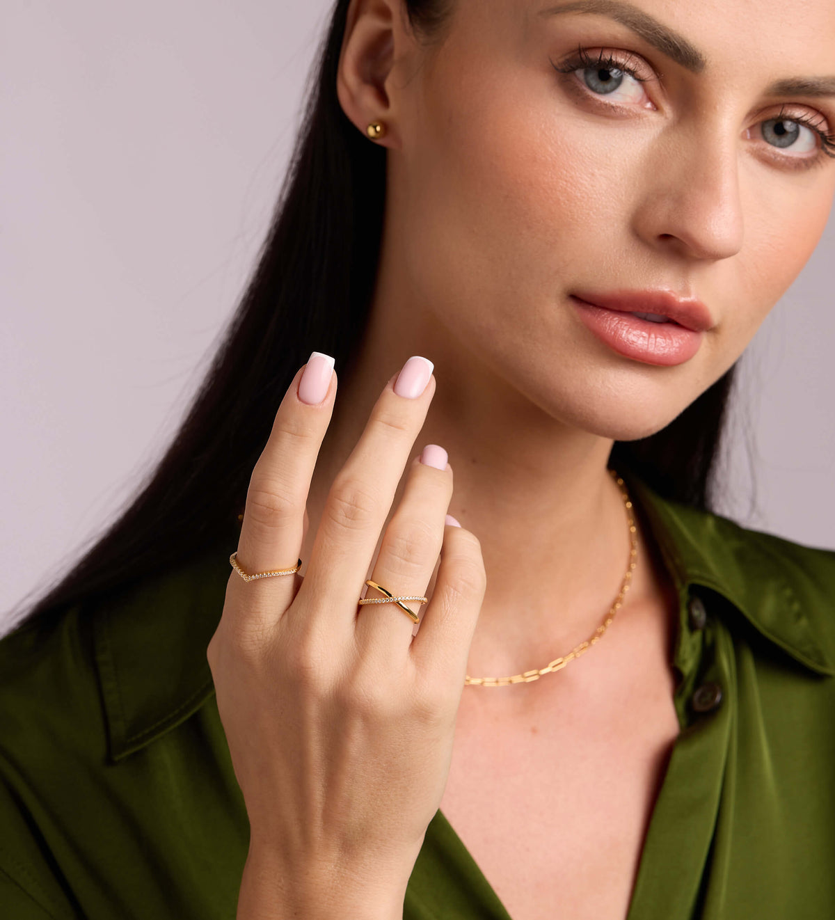 X Ring in 18k Gold Plating on 925 Silver - Ash & Harry