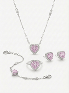Blushing Heart Full Set in Silver - 4 Items - Ash & Harry