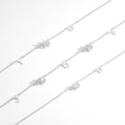 Initial Necklace With 0.3ct Emerald Cut Diamond - Silver