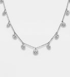 Silverdew Drops Necklace in Silver With High Quality Simulated Diamonds - Ash & Harry