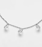 Silverdew Drops Necklace in Silver With High Quality Simulated Diamonds - Ash & Harry