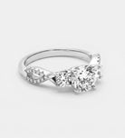 Triple Radiance Ring In 925 Silver High Quality Simulated Diamonds - Ash & Harry